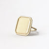One of my favorite rings, and one of the pieces that I wear every single day. A large irregular octagonal ring that straddles the line between modern and old. The thin rounded band makes it supremely comfortable.