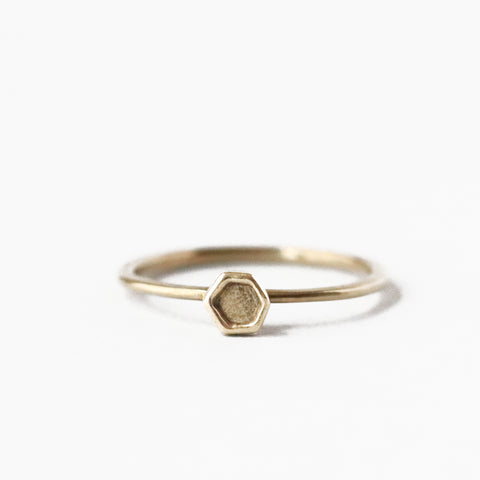 Bees are magical creatures! We all know how important pollinators are to our environment, and without bees, we would be in deep trouble. They face many challenges, from pesticides to vanishing habitats. 20% of each purchase of this tiny solid 10k gold honeycomb ring will be donated to the Xerces Society. Xerces is a not-for-profit dedicated to helping all the pollinator insects out there.